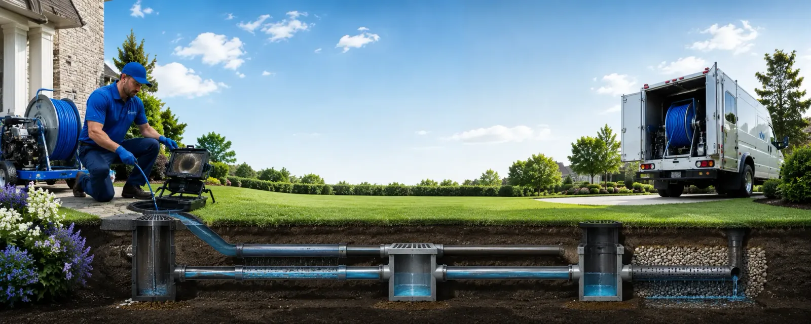 Outdoor drain cleaning information for Bentonville, OH